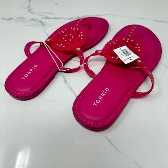 Torrid Lucite Strappy Sandals- Size 8WW - Picture 4 of 11